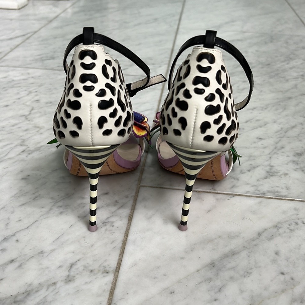 Sophia Webster Lilaco Floral Jungle Sandals Heels 37.5 - Picture 3 of 6